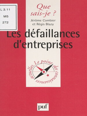 cover image of Les défaillances d'entreprises